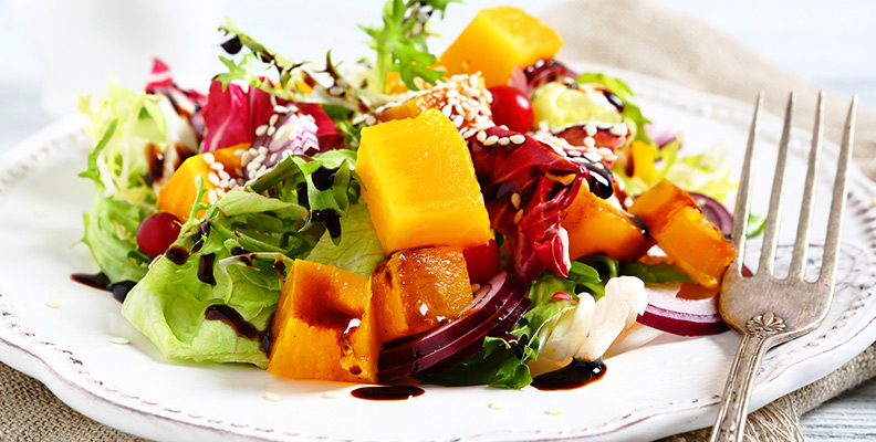salad with fruits and vegetables